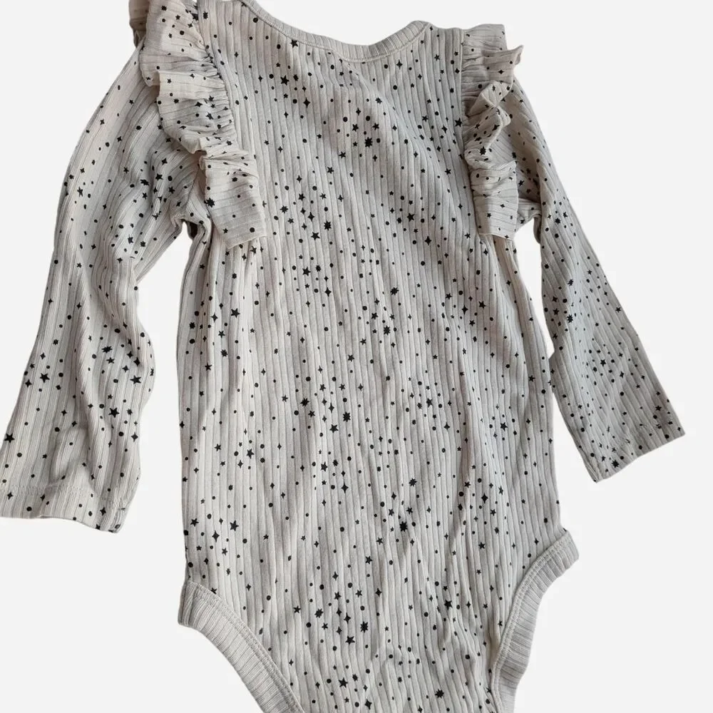 lots of Baby girl 6-9 months with 3bodysuits leggings and a long sleeve top